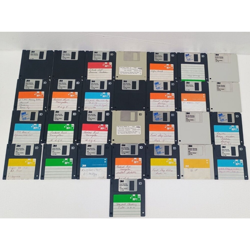 Floppy Disk Lot of 29 3.5" 3M Floppy Disks Used